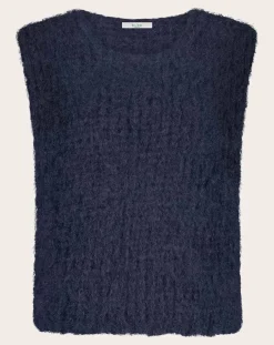 By Bar Pulls, Gilets-James Spencer Mohair Sleeveless Sweater Bleu nuit