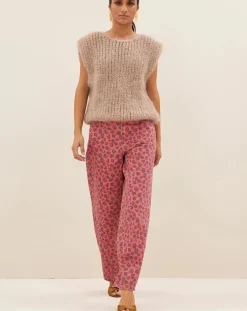 By Bar Pulls, Gilets-James Spencer Mohair Sleeveless Sweater Beige