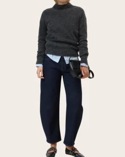 Closed Pantalons, Jeans-Jazzie cotton barrel jeans Bleu foncé