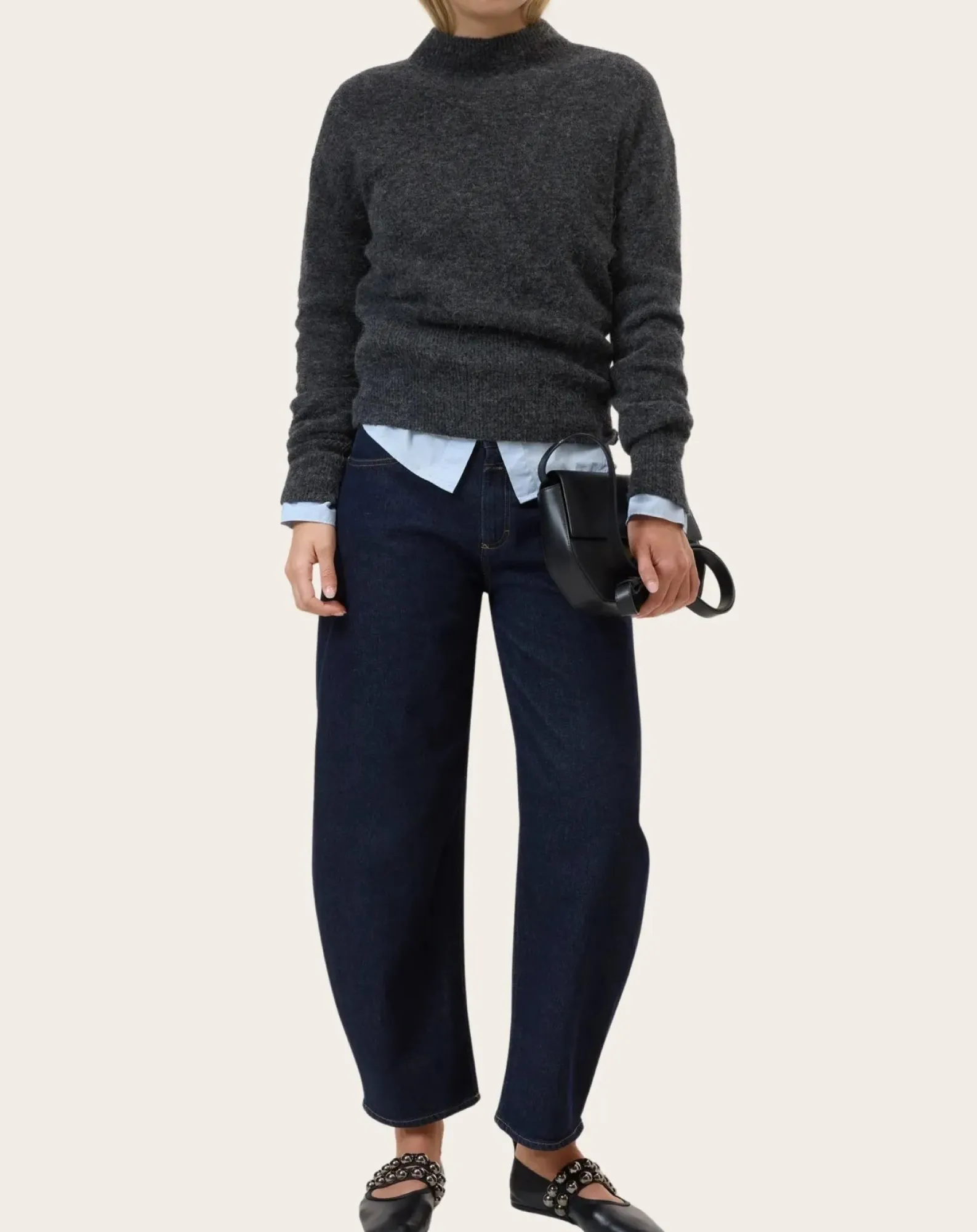Closed Pantalons, Jeans-Jazzie cotton barrel jeans Bleu foncé