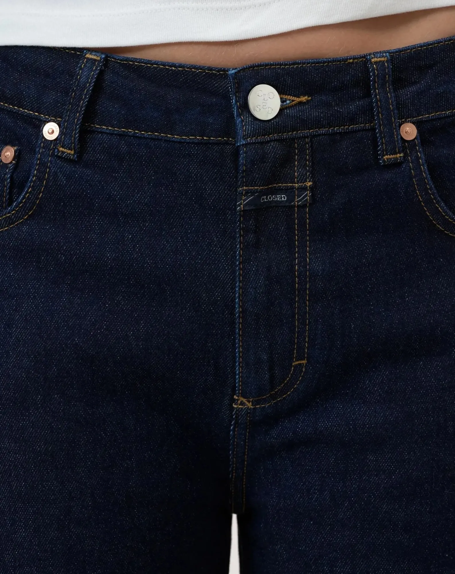Closed Pantalons, Jeans-Jazzie cotton barrel jeans Bleu foncé