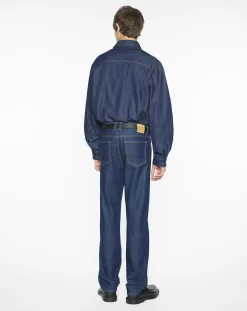 Maison Kitsuné Pantalons, Jeans-Jean Droit Bleu indigo