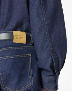 Maison Kitsuné Pantalons, Jeans-Jean Droit Bleu indigo