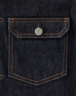 MOMOTARO JEANS Vestes, Manteaux-Jeans 002 Classic Cotton Jacket Bleu indigo