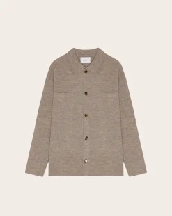 NN.07 Vestes, Manteaux-Jonas Merino wool overshirt Beige