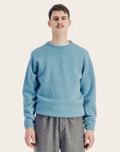 Parages Pulls, Gilets-Jonas Superfine Merino Wool Sweater Bleu