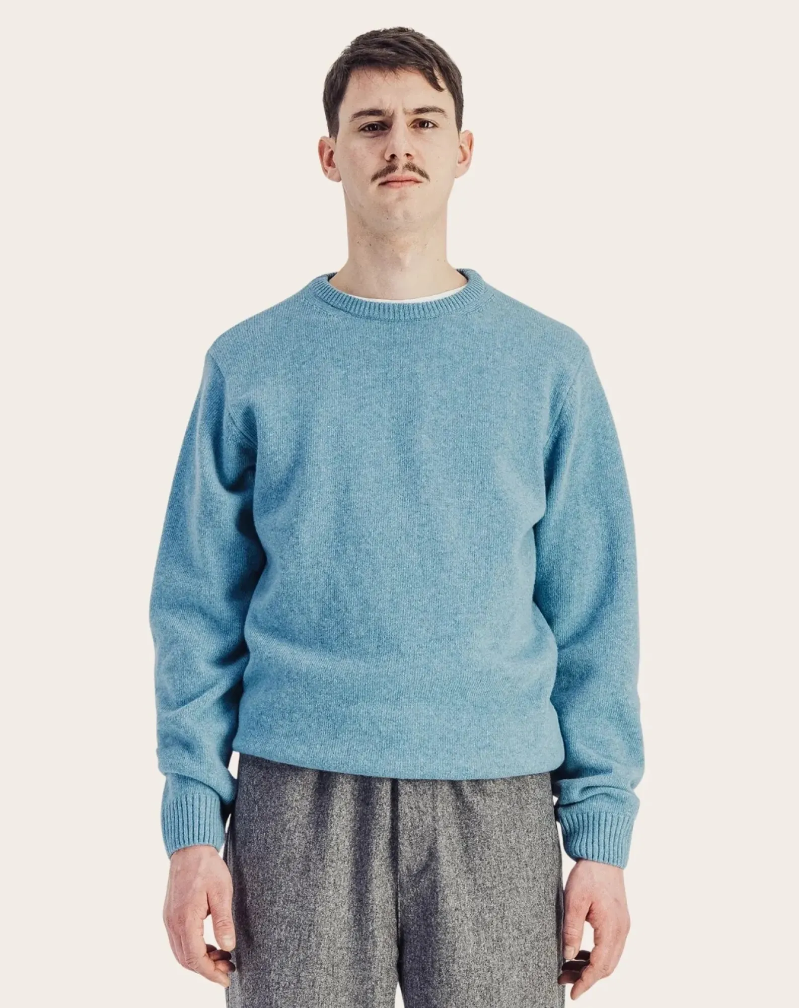 Parages Pulls, Gilets-Jonas Superfine Merino Wool Sweater Bleu