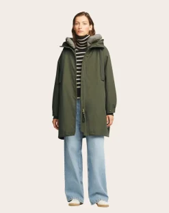 g-lab Vestes, Manteaux-Joy parka Vert kaki