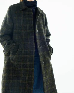 BELLEPIECE Vestes, Manteaux-Keith Carreaux Virgin Wool Coat Ocre