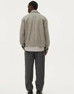Noyoco Vestes, Manteaux-Kinsale Green stone Wool jacket Beige