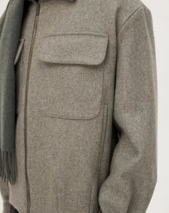 Noyoco Vestes, Manteaux-Kinsale Green stone Wool jacket Beige