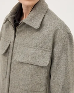 Noyoco Vestes, Manteaux-Kinsale Green stone Wool jacket Beige