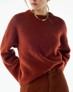 BELLEPIECE Pulls, Gilets-Kipling Baby Alpaca Sweater Ocre Rouge