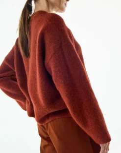 BELLEPIECE Pulls, Gilets-Kipling Baby Alpaca Sweater Ocre Rouge