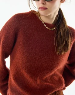 BELLEPIECE Pulls, Gilets-Kipling Baby Alpaca Sweater Ocre Rouge