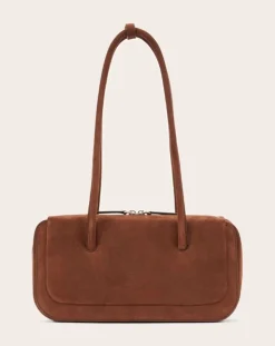 Aesther Ekme Sacs À Main-Lagune Bowling handbag in suede leather Marron