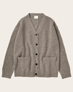 FUB Pulls, Gilets-Lambswool Cardigan - Women's Collection Beige chiné