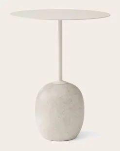& Tradition Tables, Bureaux-Lato LN8 Marble Side Table Blanc