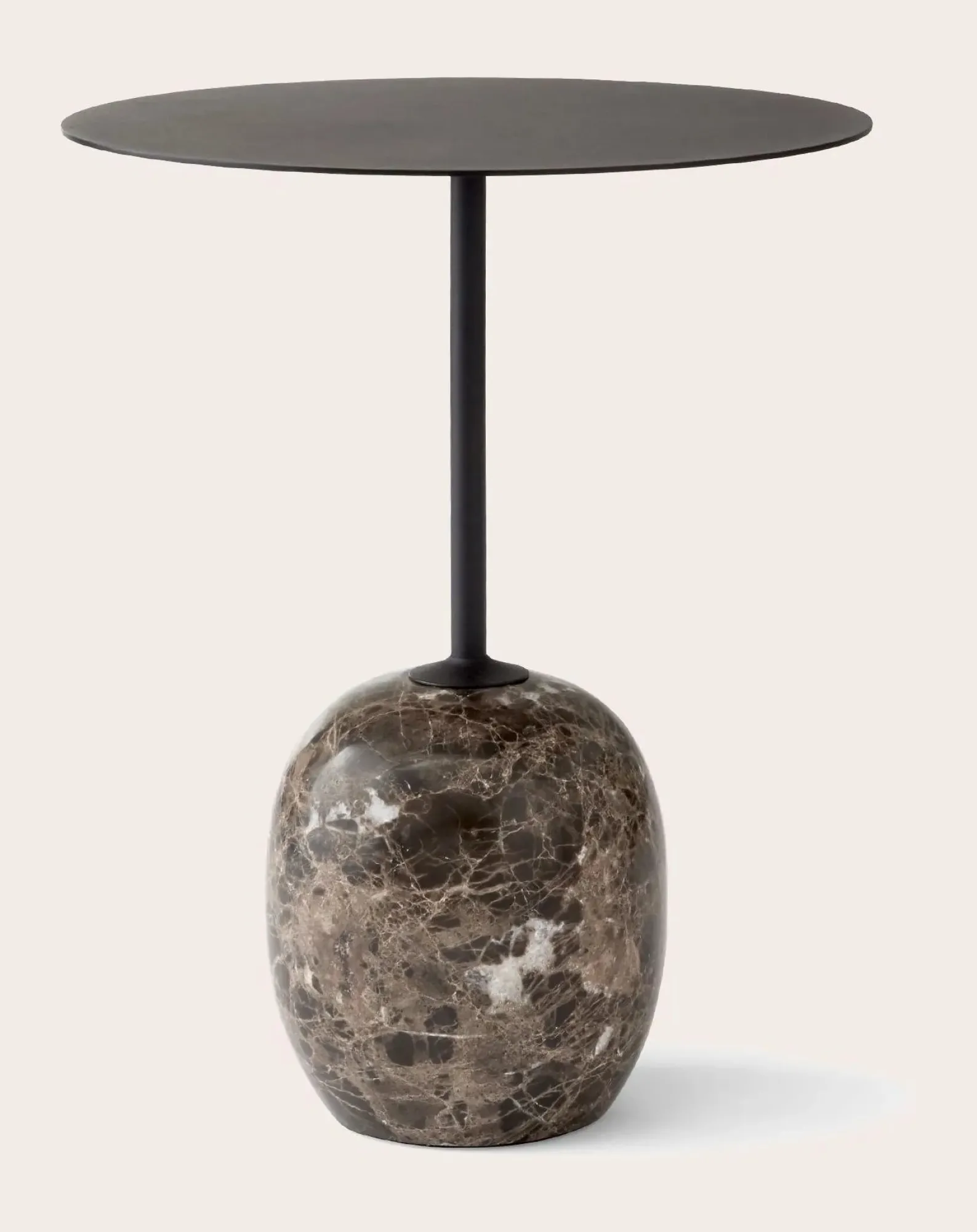 & Tradition Tables, Bureaux-Lato LN8 Marble Side Table Noir