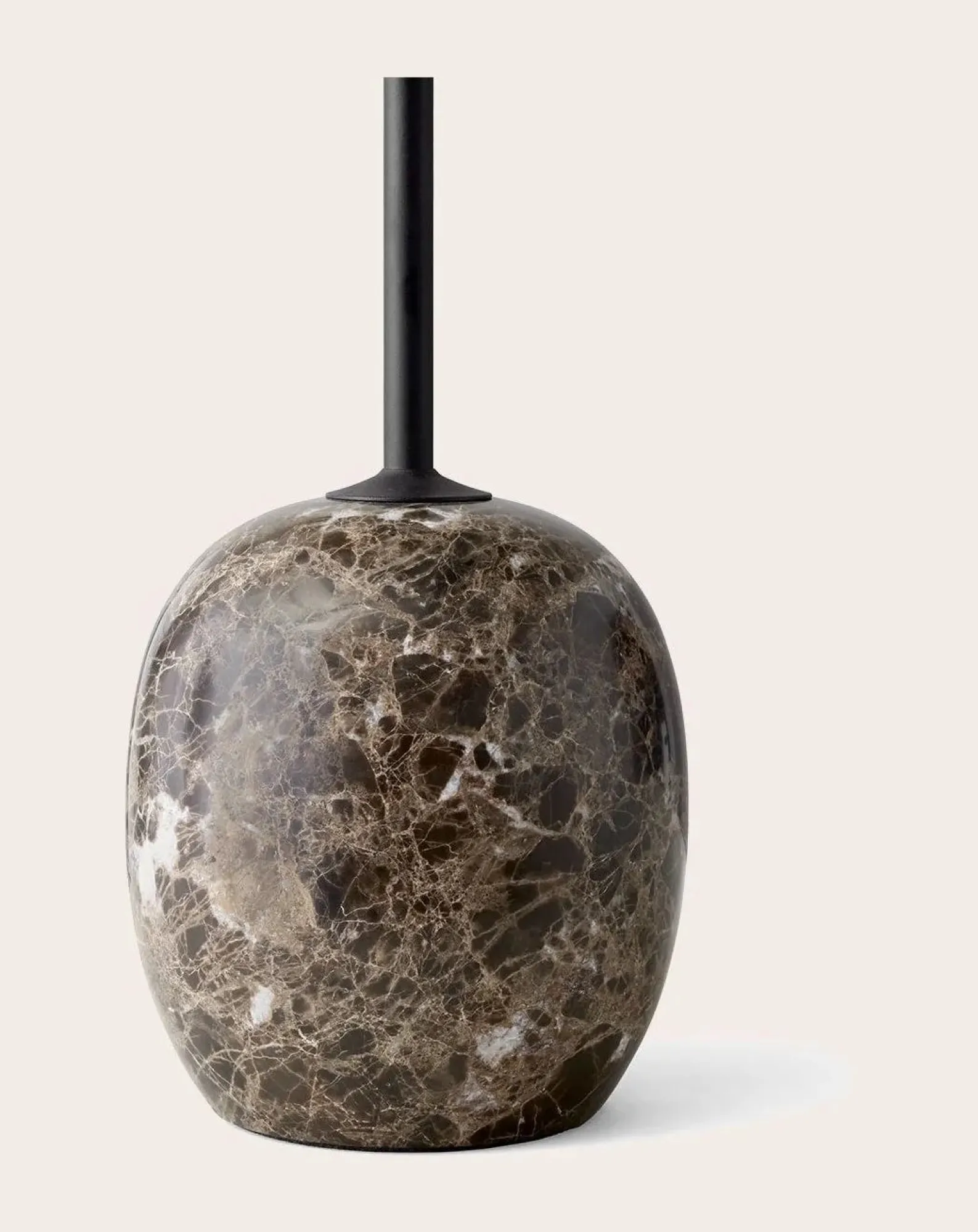 & Tradition Tables, Bureaux-Lato LN8 Marble Side Table Noir