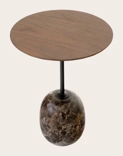 & Tradition Tables, Bureaux-Lato LN8 Side Table, Walnut Top Noyer