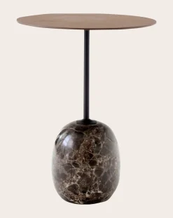 & Tradition Tables, Bureaux-Lato LN8 Side Table, Walnut Top Noyer