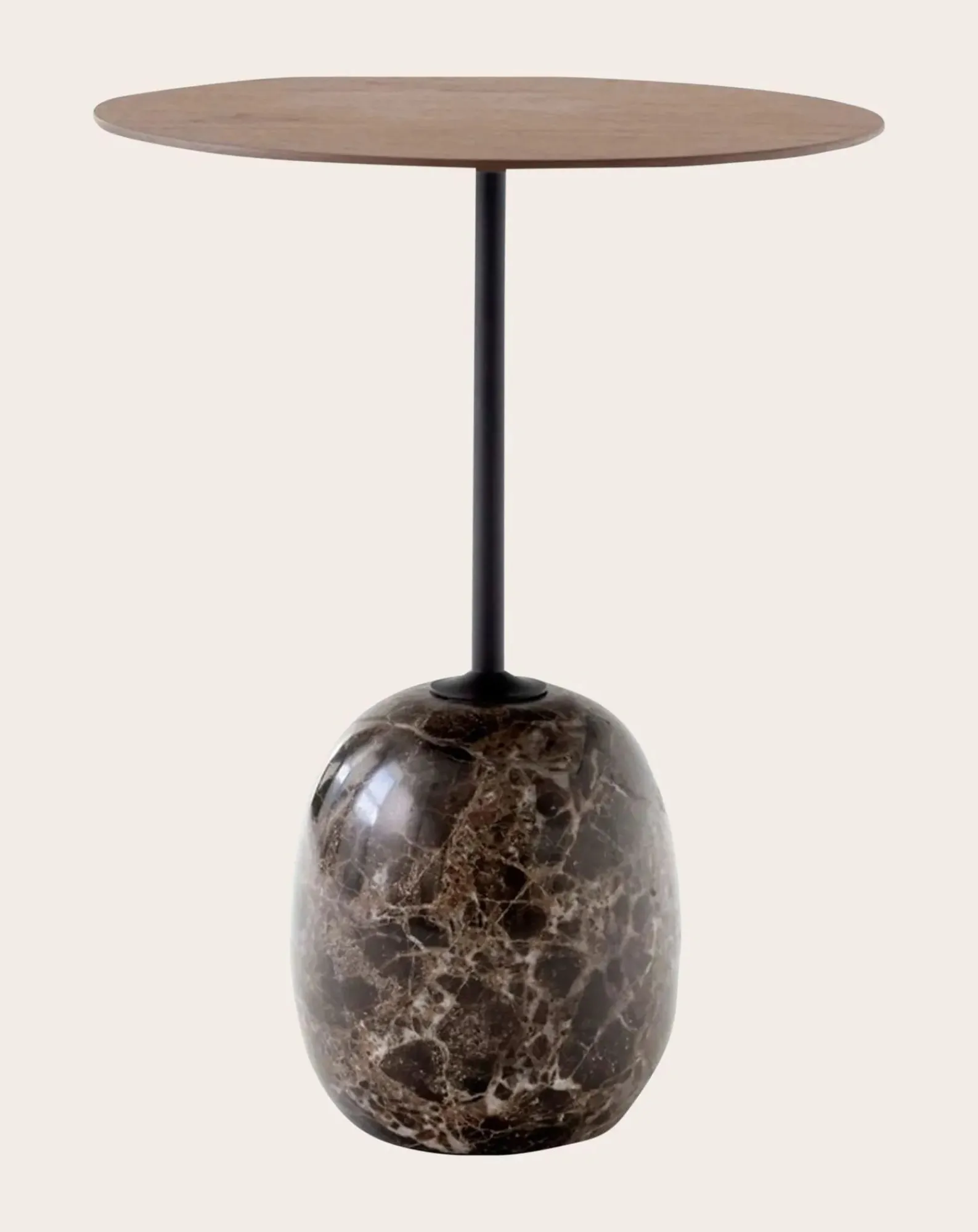 & Tradition Tables, Bureaux-Lato LN8 Side Table, Walnut Top Noyer