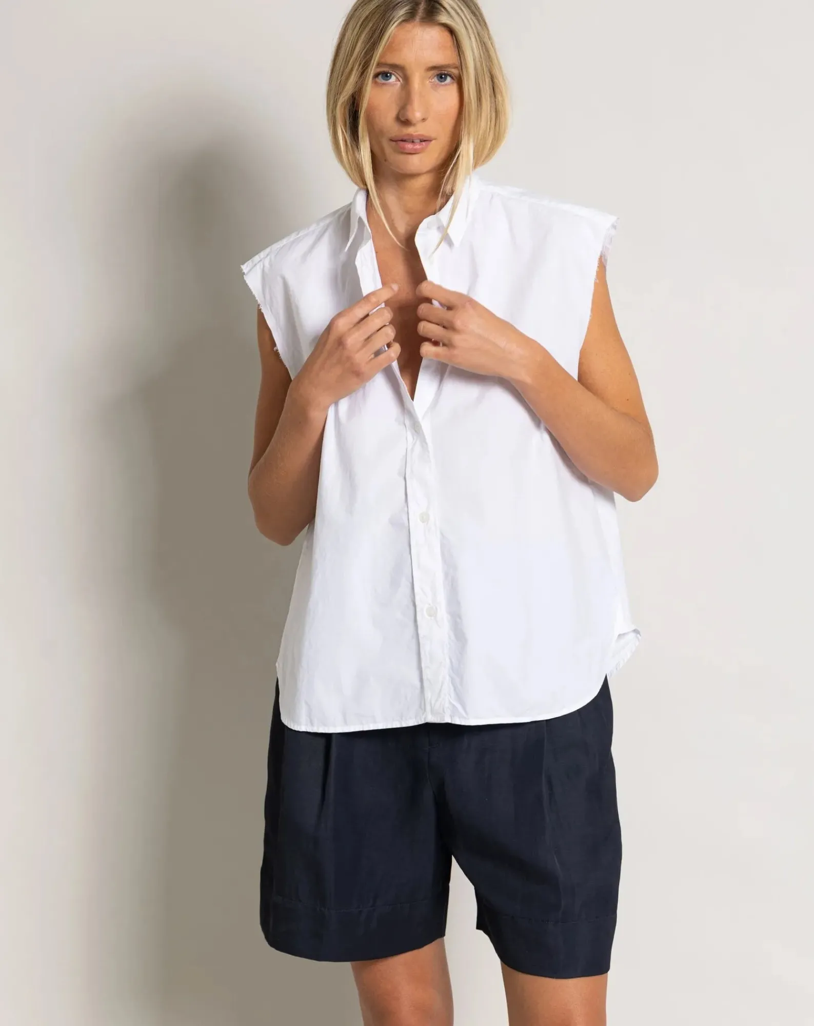 Smallable Woman Blouses, Chemises-Laura Sleeveless Shirt Blanc