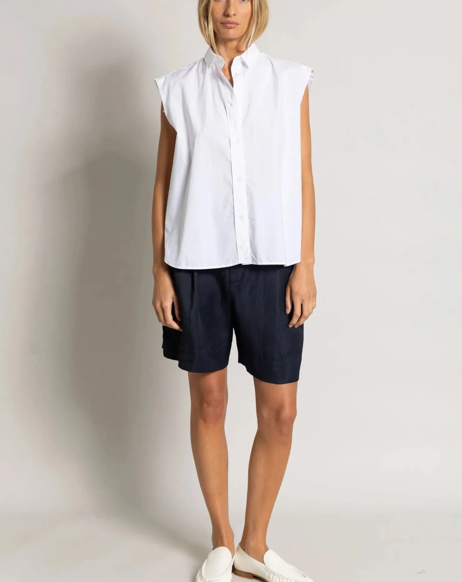 Smallable Woman Blouses, Chemises-Laura Sleeveless Shirt Blanc