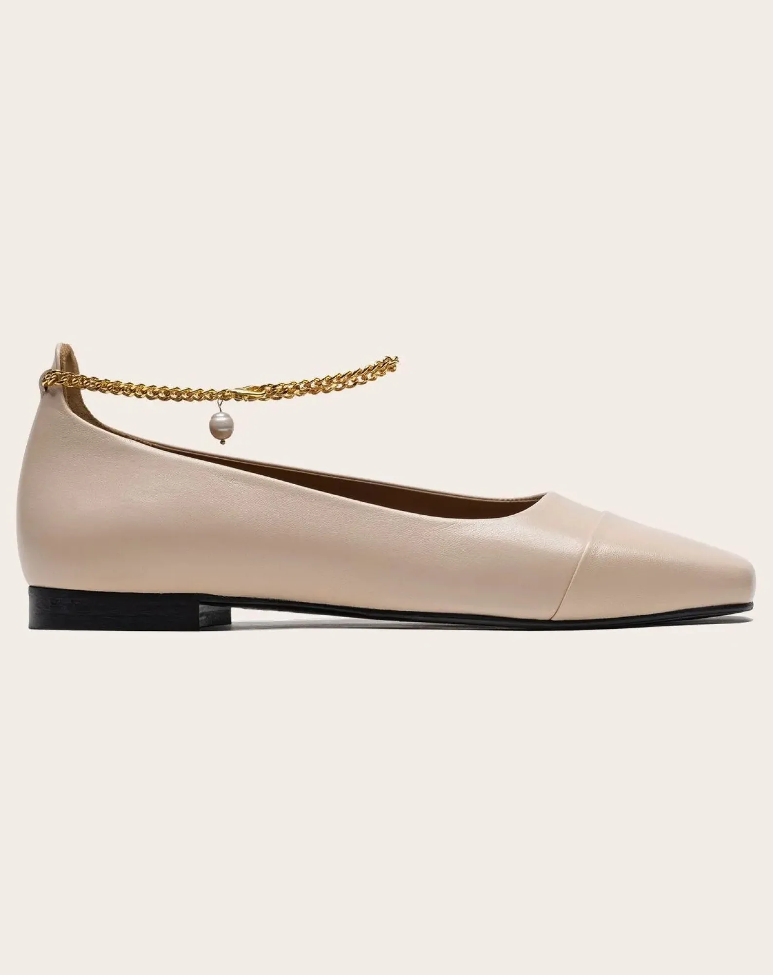 Lachoix Ballerines-Leather ballerinas Nude