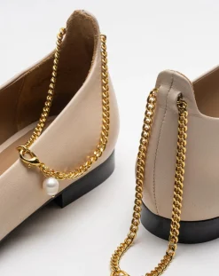 Lachoix Ballerines-Leather ballerinas Nude