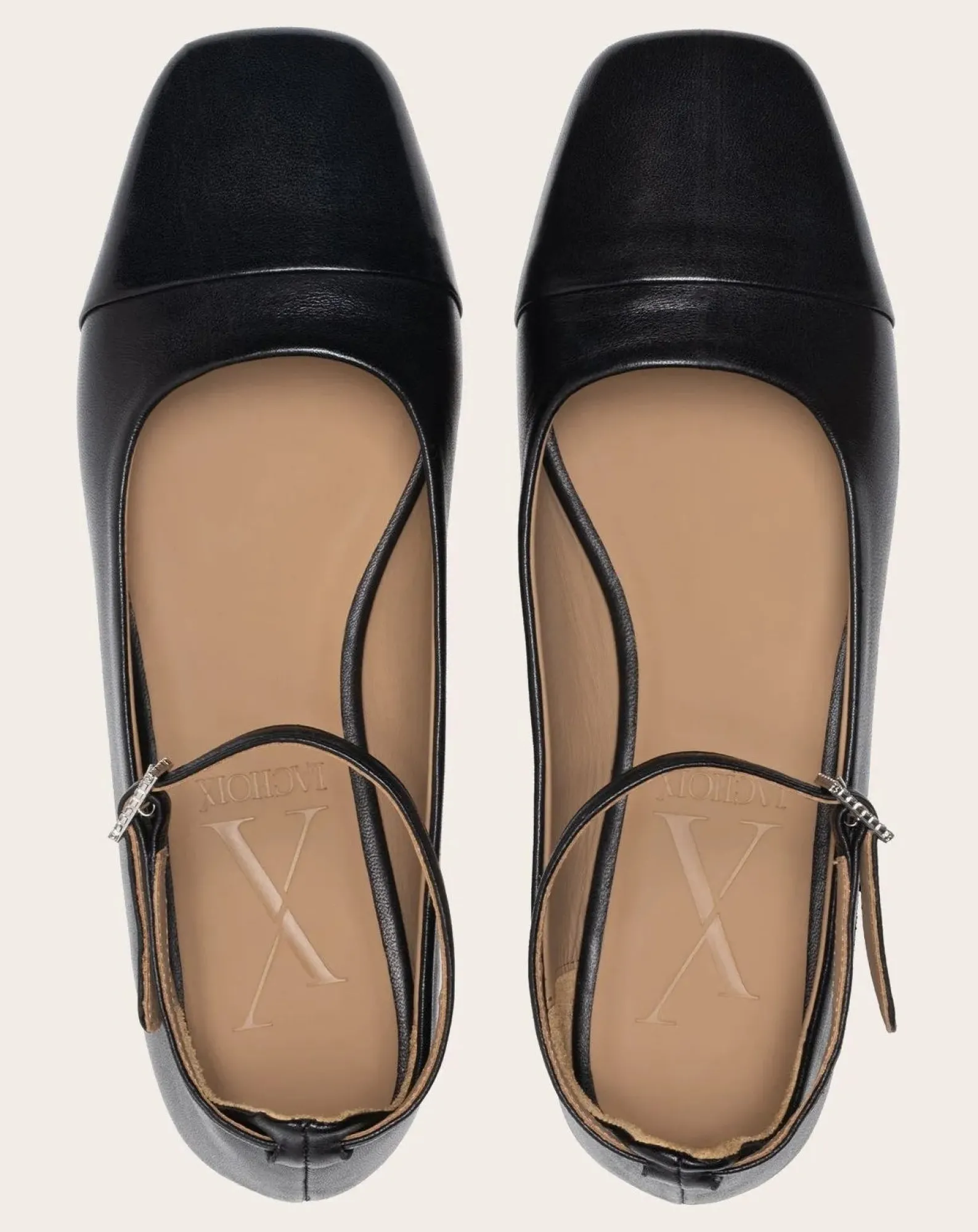 Lachoix Ballerines-Leather ballerinas Noir