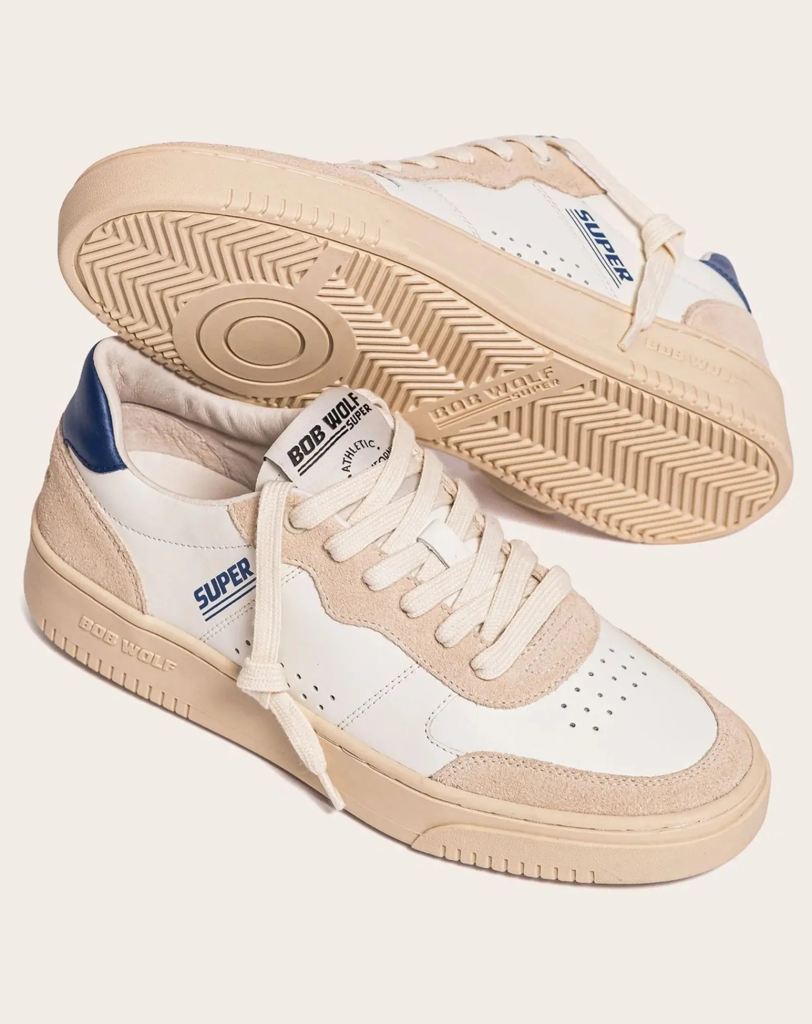 Bob Wolf Baskets-Legacy '76 Leather and Suede Sneakers Sable