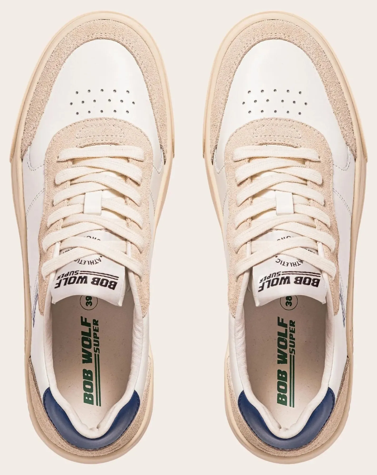 Bob Wolf Baskets-Legacy '76 Leather and Suede Sneakers Sable