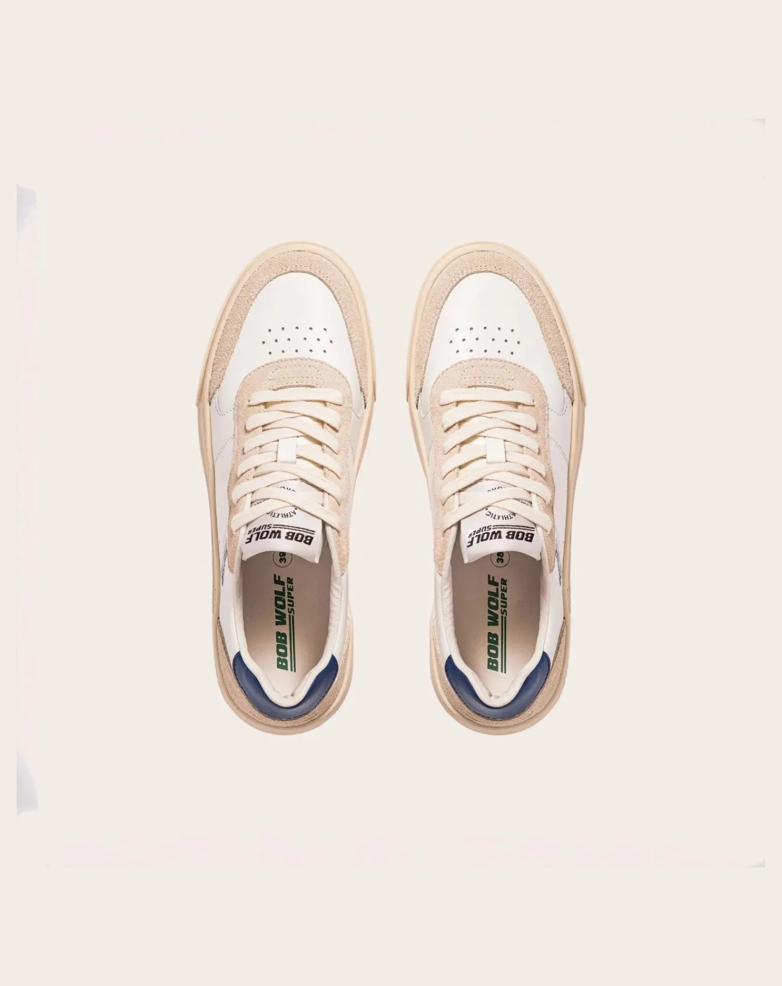 Bob Wolf Baskets-Legacy '76 Leather and Suede Sneakers Sable