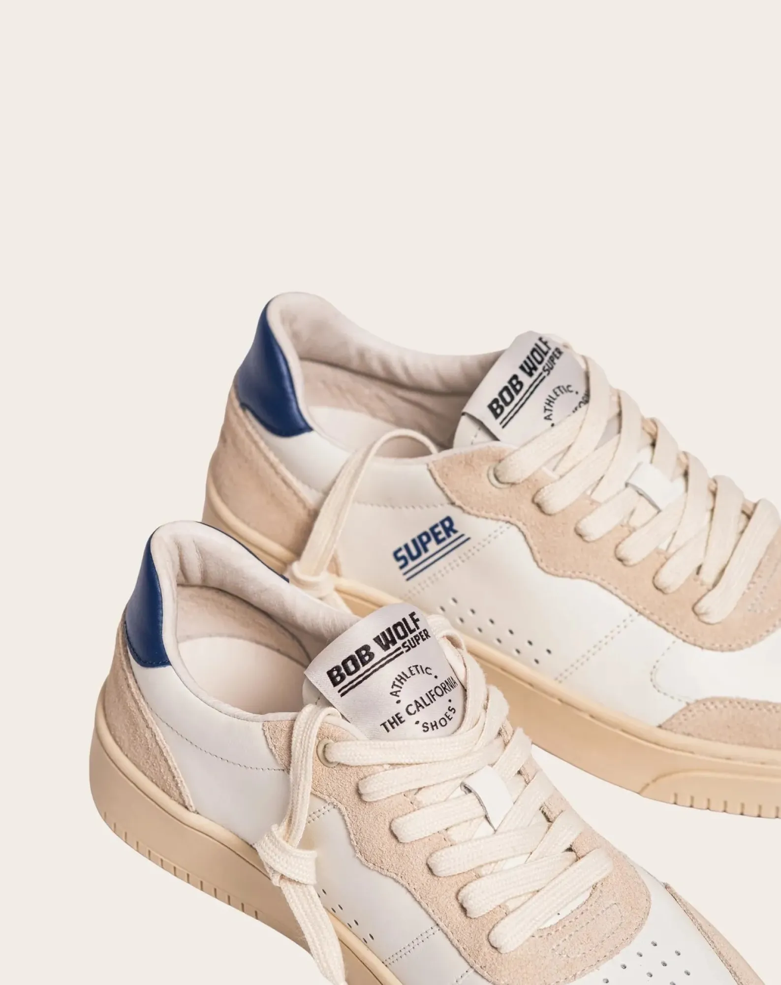Bob Wolf Baskets-Legacy '76 Leather and Suede Sneakers Sable