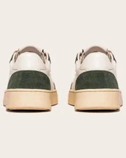 Bob Wolf Baskets-Legacy '76 Leather and Suede Sneakers Vert foncé