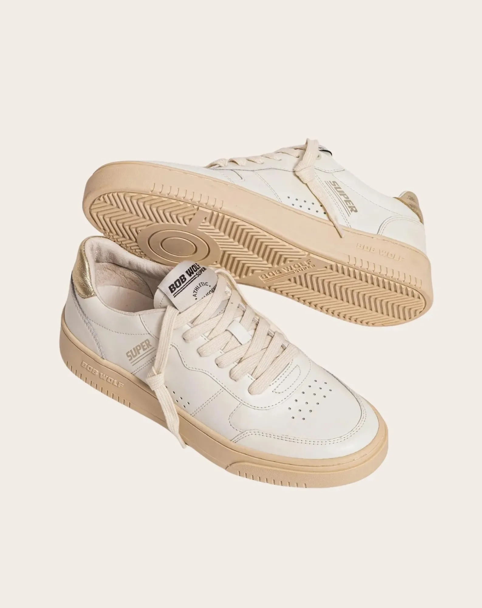 Bob Wolf Baskets-Legacy '76 Leather Sneakers Doré