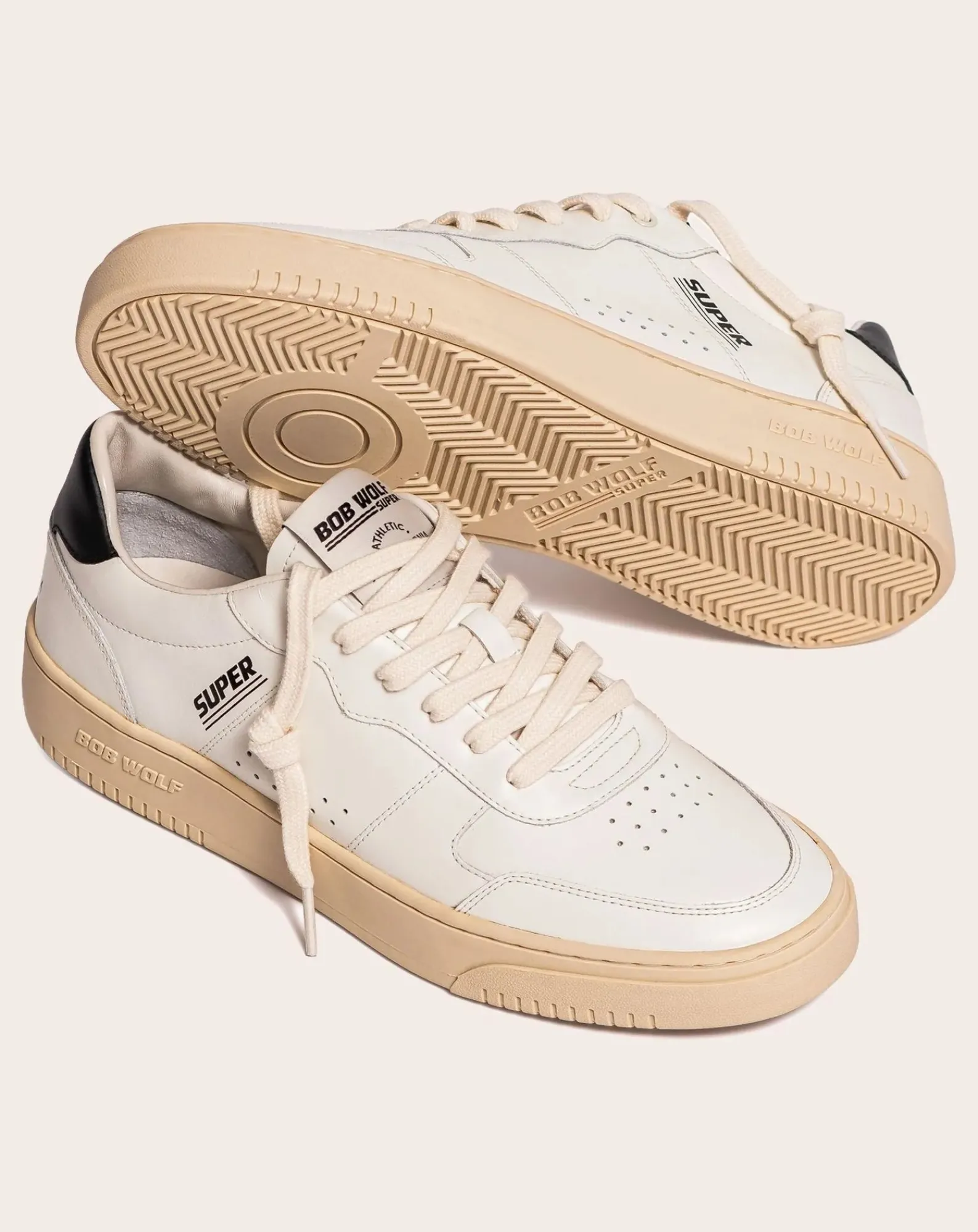 Bob Wolf Baskets-Legacy '76 Leather Sneakers Noir