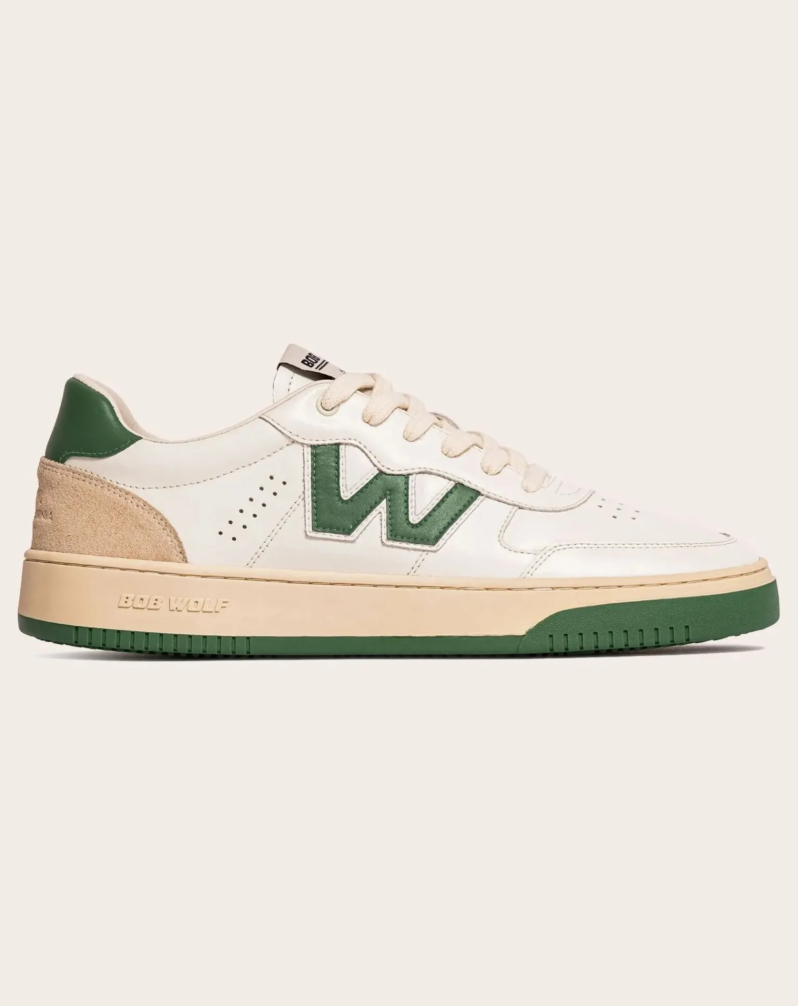 Bob Wolf Baskets-Legacy Leather and Suede Sneakers Vert