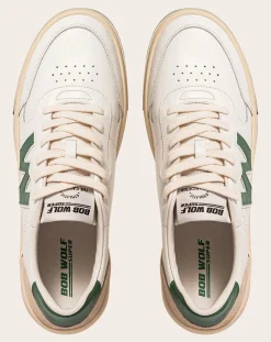 Bob Wolf Baskets-Legacy Leather and Suede Sneakers Vert