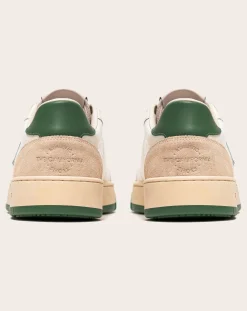 Bob Wolf Baskets-Legacy Leather and Suede Sneakers Vert