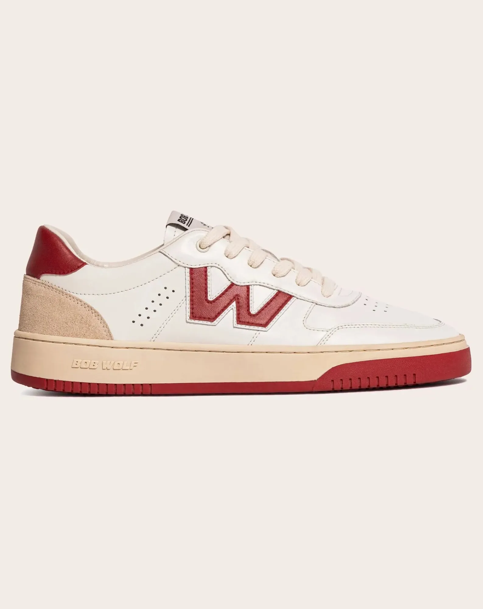 Bob Wolf Baskets-Legacy Leather and Suede Sneakers Rouge