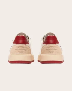 Bob Wolf Baskets-Legacy Leather and Suede Sneakers Rouge