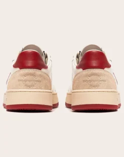 Bob Wolf Baskets-Legacy Leather and Suede Sneakers Rouge