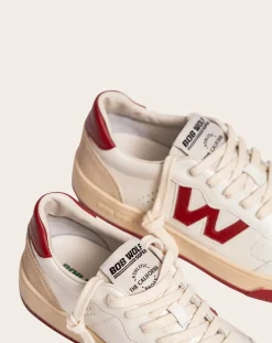 Bob Wolf Baskets-Legacy Leather and Suede Sneakers Rouge