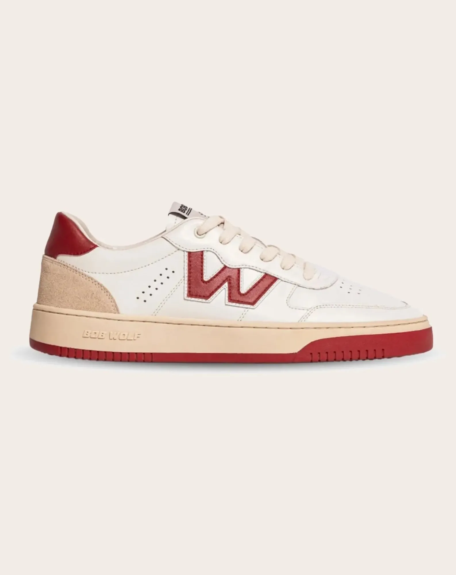 Bob Wolf Baskets-Legacy Leather and Suede Sneakers Rouge