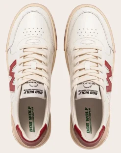 Bob Wolf Baskets-Legacy Leather and Suede Sneakers Rouge
