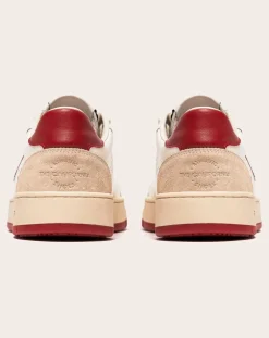 Bob Wolf Baskets-Legacy Leather and Suede Sneakers Rouge