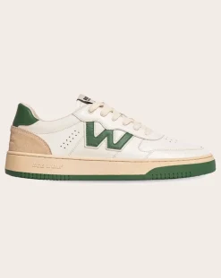Bob Wolf Baskets-Legacy Leather and Suede Sneakers Vert